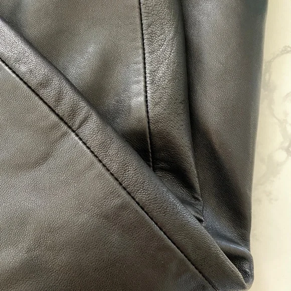 Mason Leather Black Pencil Skirt Zippers size 0 - Picture 12 of 14